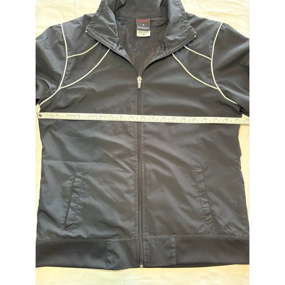 Champion Women’s Windbreaker Track Jacket Medium Black Zipper - Picture 3 of 6